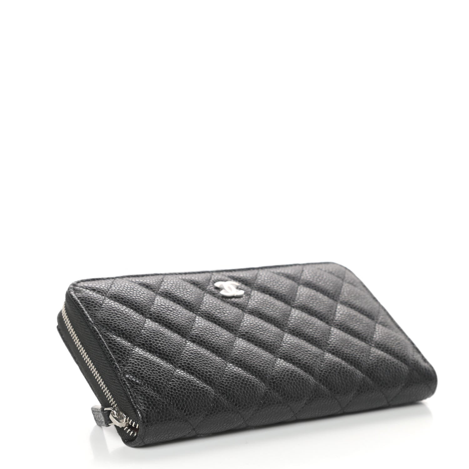 Chanel Caviar Quilted Large Gusset Zip Around Wallet Black 4 of 8