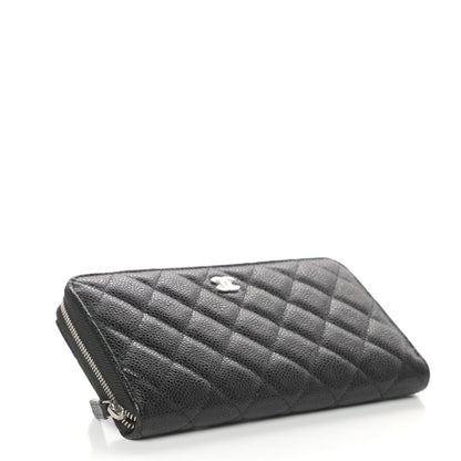 Chanel Caviar Quilted Large Gusset Zip Around Wallet Black 4 of 8