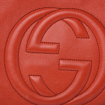 Gucci Pebbled Calfskin Medium Soho Chain Shoulder Bag Sun Orange 13 of 18
