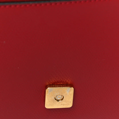 Fendi Vitello Cruise F is Fendi FF 1974 Embossed Medium Envelope Wallet On Chain Fragola Maya Black 9 of 12
