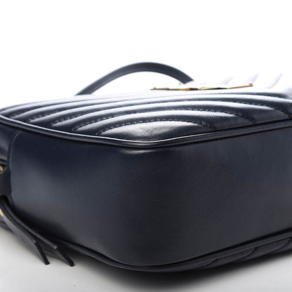 Saint Laurent Calfskin Matelasse Monogram Lou Camera Bag Navy 6 of 9