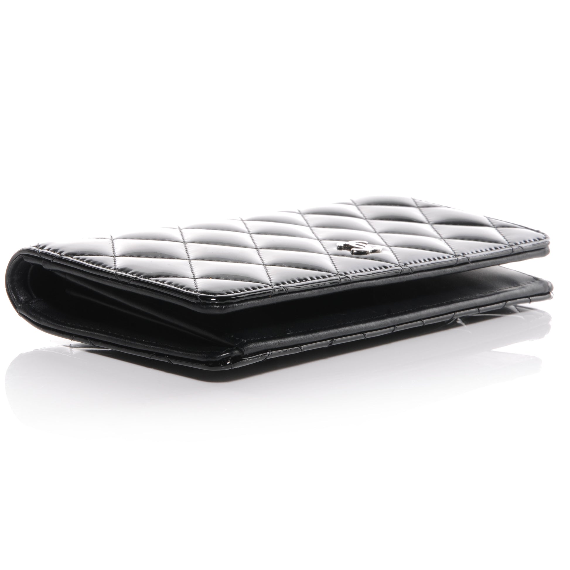 Chanel Patent Yen Wallet Black 4 of 8