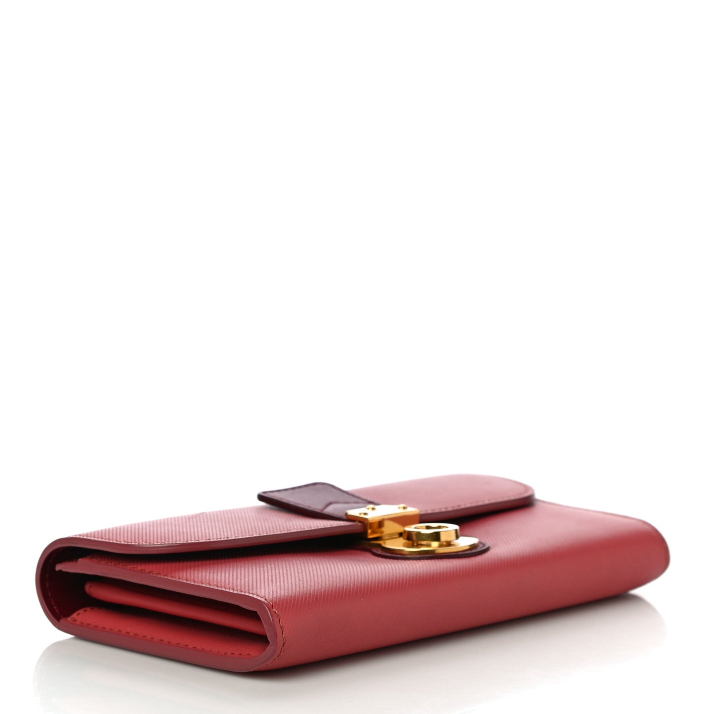 Trench Calfskin DK88 Halton Flap Wallet Pink Burgundy