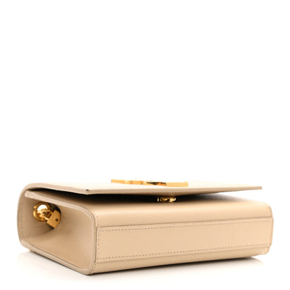 Saint Laurent Grain De Poudre Small Monogram Kate Satchel Nude Powder 3 of 8