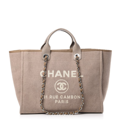 Chanel Canvas Medium Deauville Tote Ecru 1 of 13
