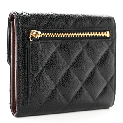 Chanel Caviar Quilted Compact Flap Wallet Black 3 of 8