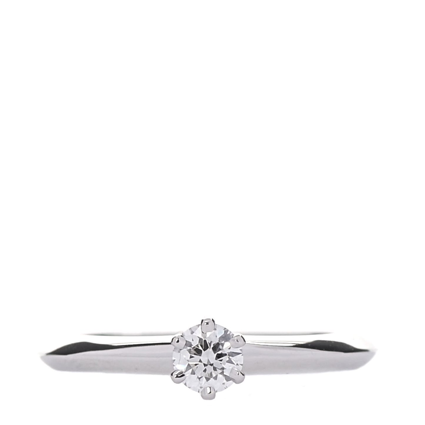 Platinum Diamond .24ct Solitaire Engagement Ring 51 5.75