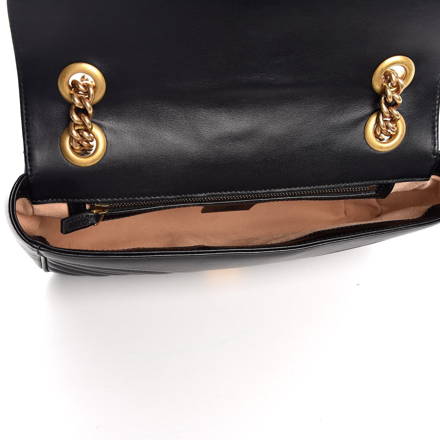 Calfskin Matelasse Small GG Marmont Shoulder Bag Black