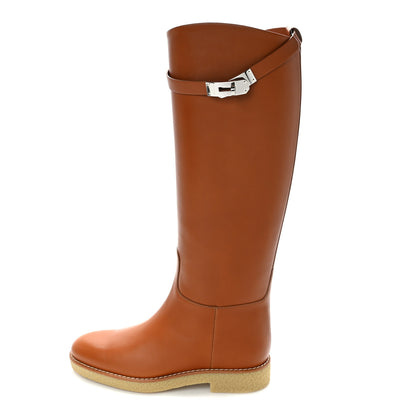 Hermes Calfskin Honey Boots 36 Naturel 1 of 9