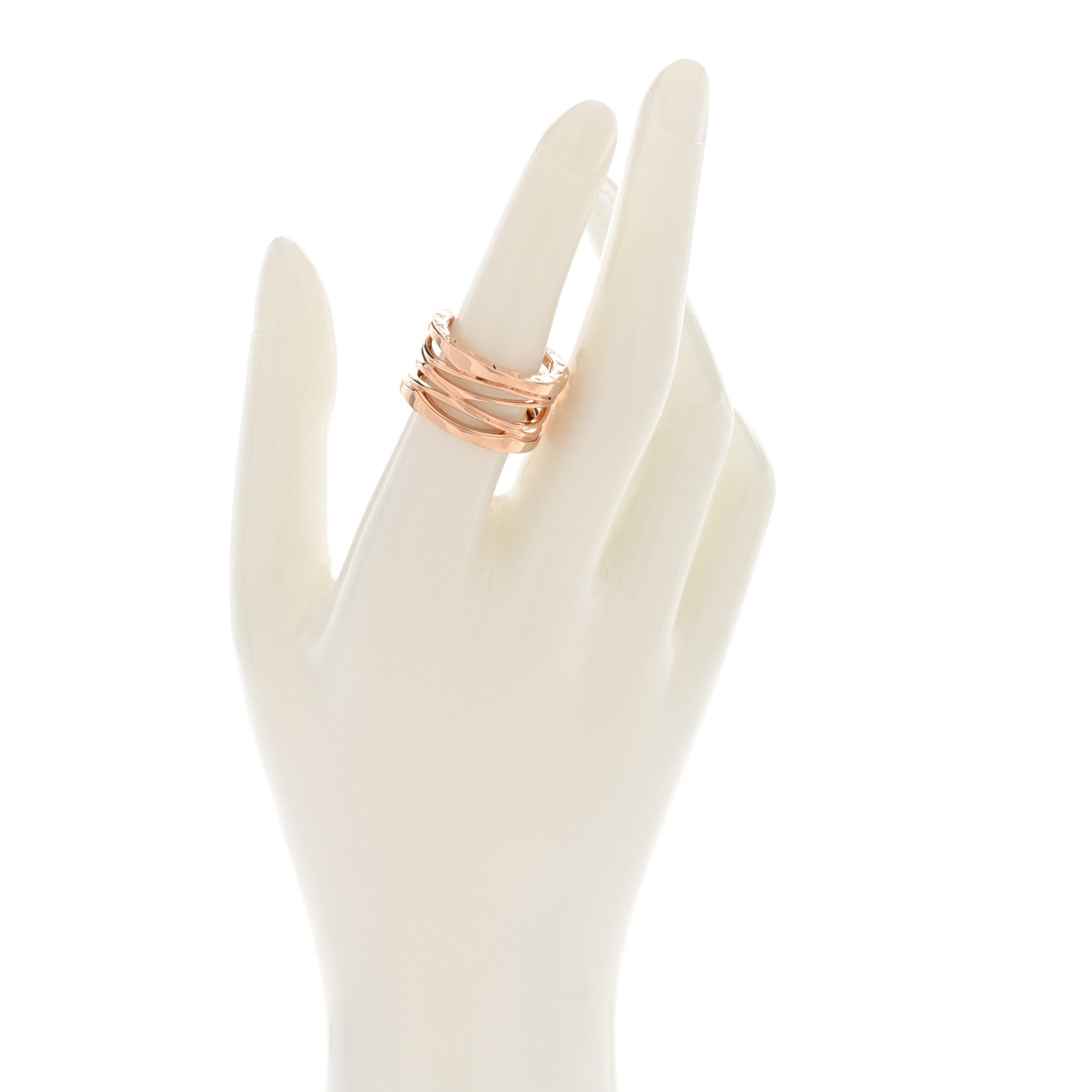 Bulgari 18K Rose Gold B.Zero1 Legend Four-Band Ring 55 7.25 2 of 6