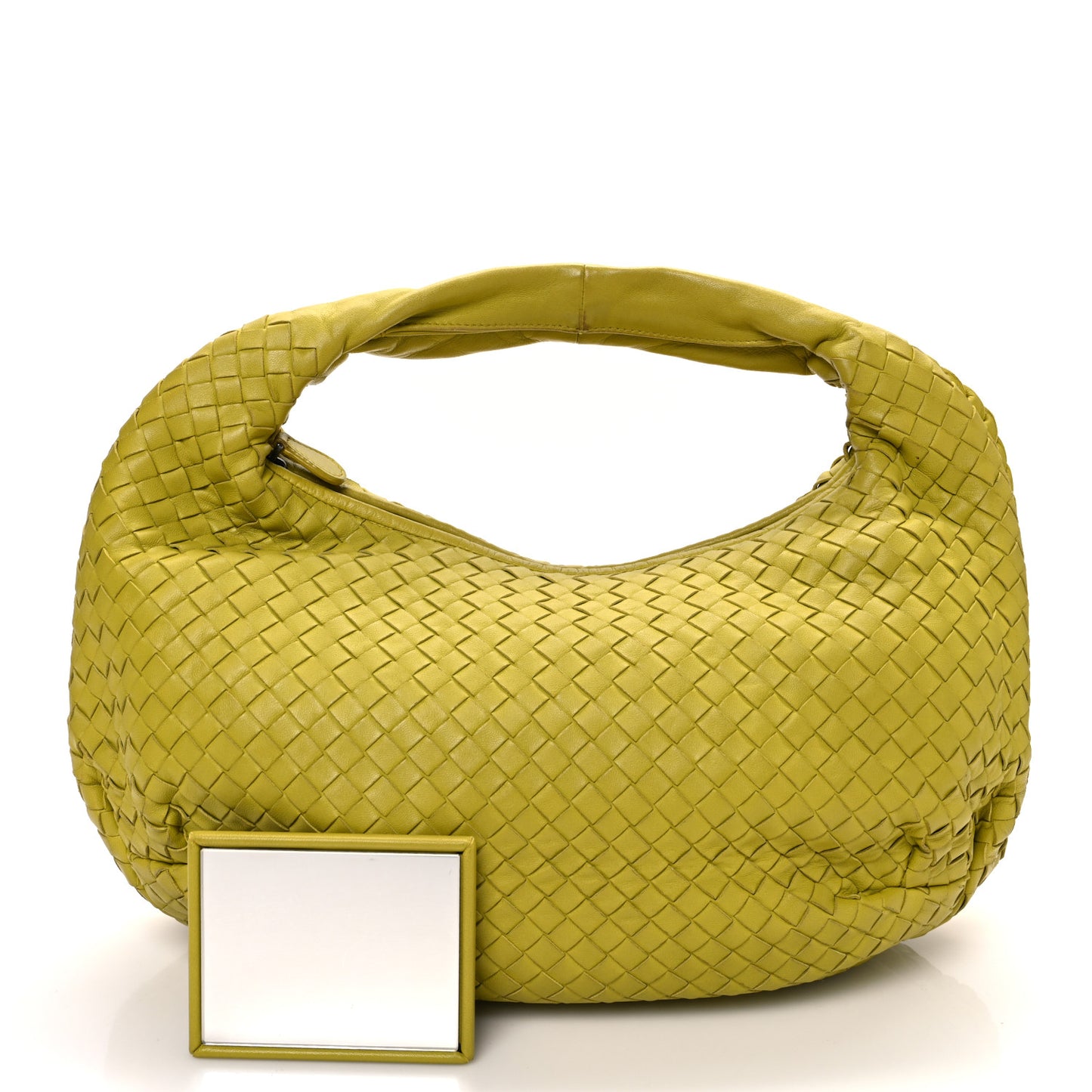 Nappa Intrecciato Medium Belly Veneta Hobo Chartreuse
