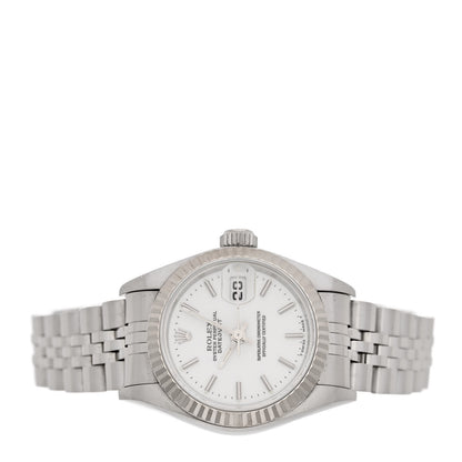 Rolex Stainless Steel 18K White Gold 26mm Oyster Perpetual Datejust Watch White 69174 2 of 6