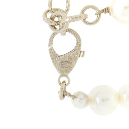 Chanel Pearl Crystal CC Short Necklace Gold 6 of 6