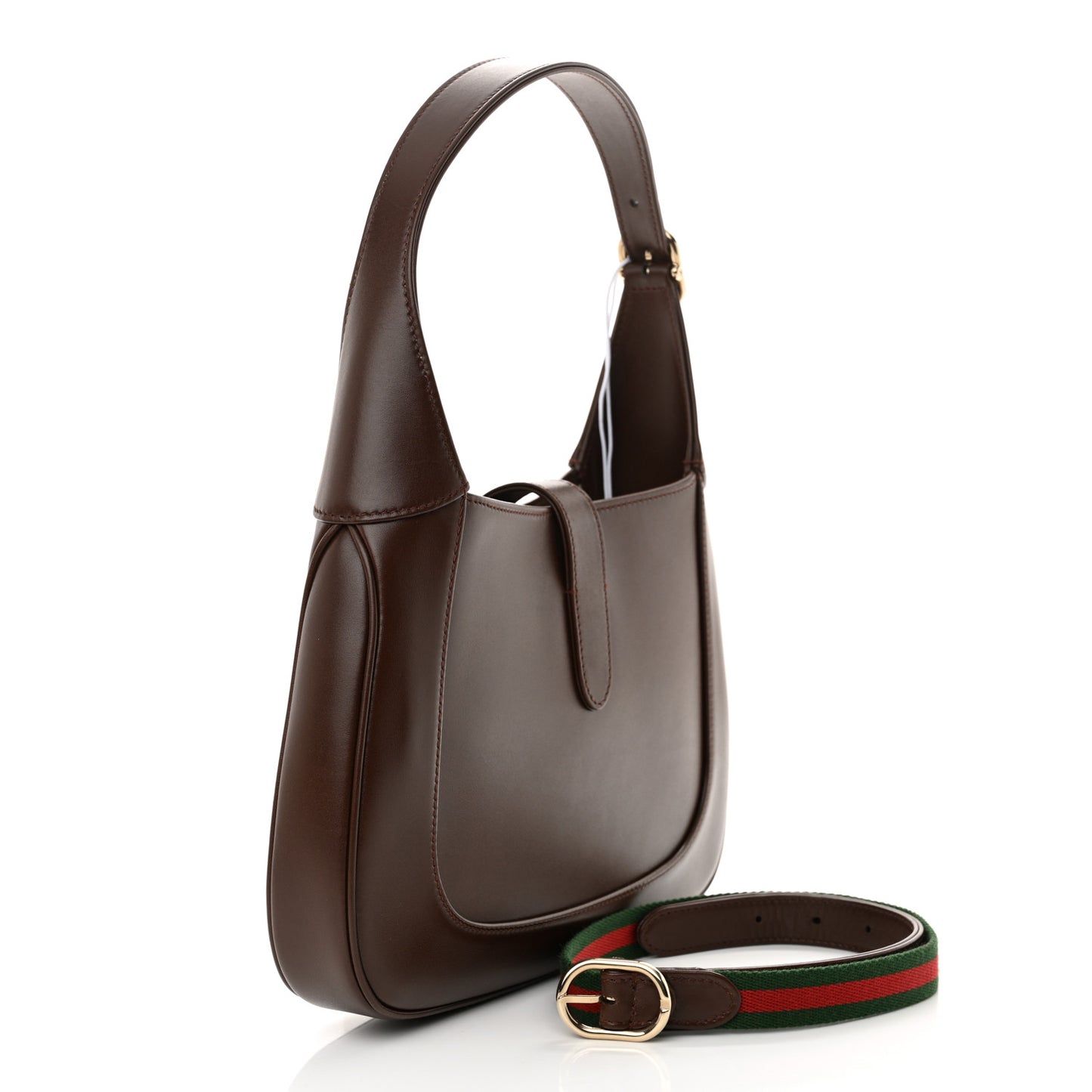Ancora Calfskin Small Jackie Shoulder Bag Sweet Chestnut