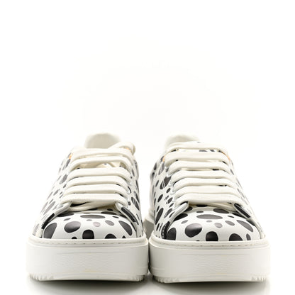Louis Vuitton LV X YK Calfskin Printed Mens Infinity Dots Time Out Sneakers 38 White 2 of 9