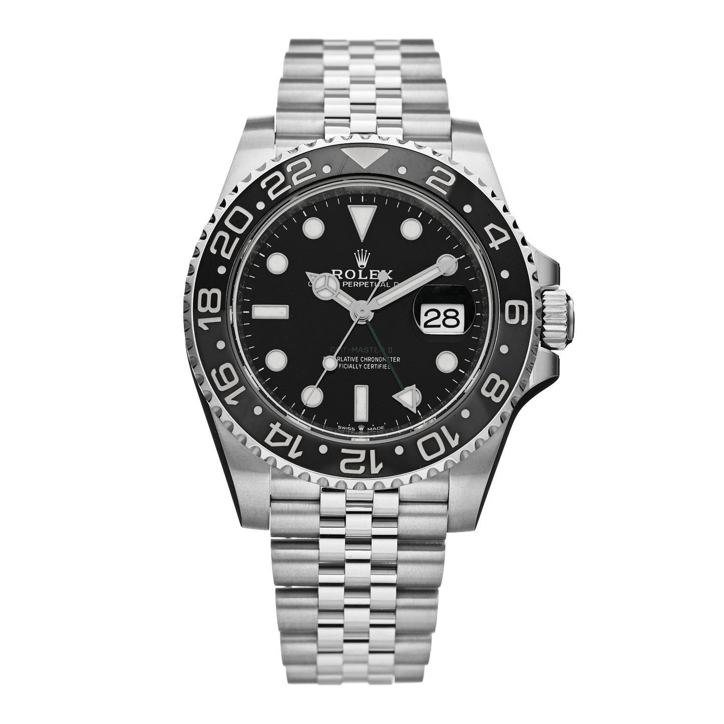Stainless Steel 40mm Oyster Perpetual Date GMT Master II Bruce Wayne Watch Black 126710GRNR
