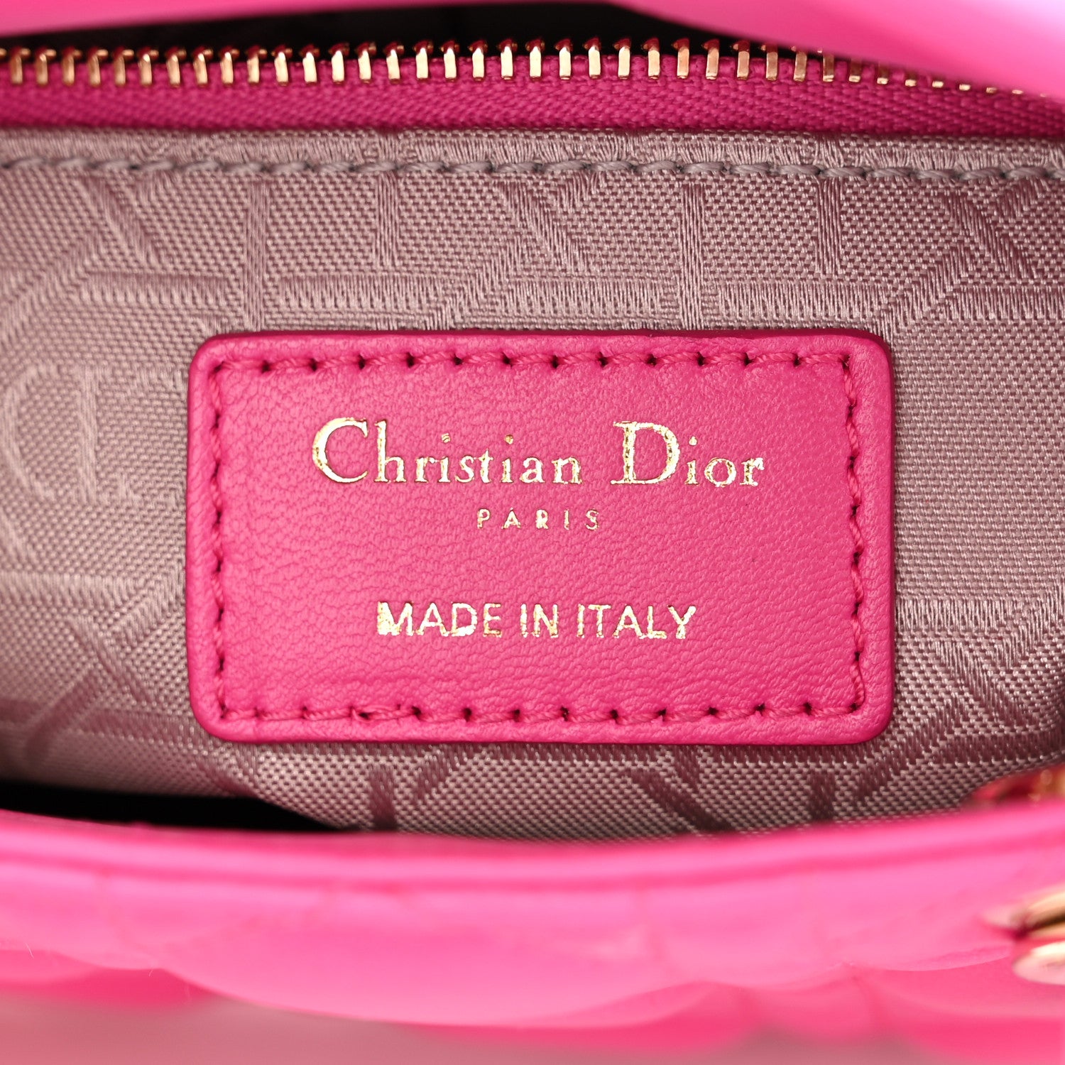 Christian Dior Lambskin Cannage Mini Lady Dior Fuchsia 6 of 8