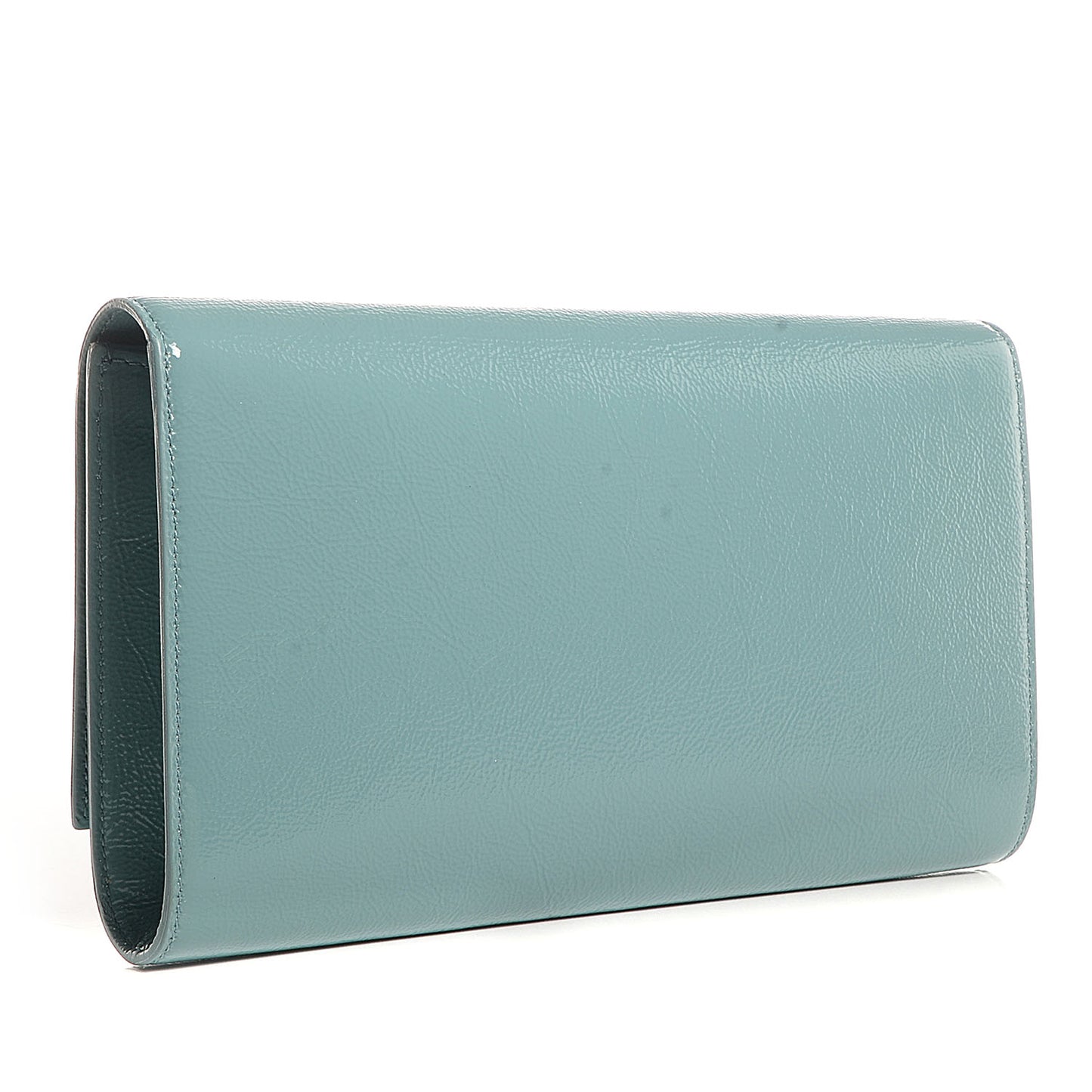 Textured Patent Large Belle De Jour Clutch Light Green