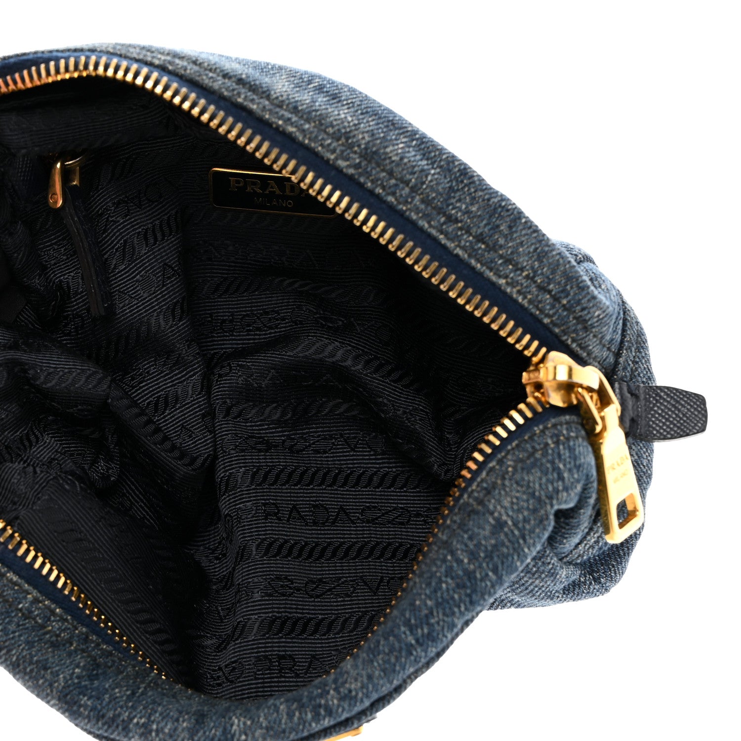 Prada Denim Cosmetic Pouch Bleu 5 of 7