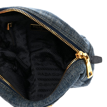 Prada Denim Cosmetic Pouch Bleu 5 of 7