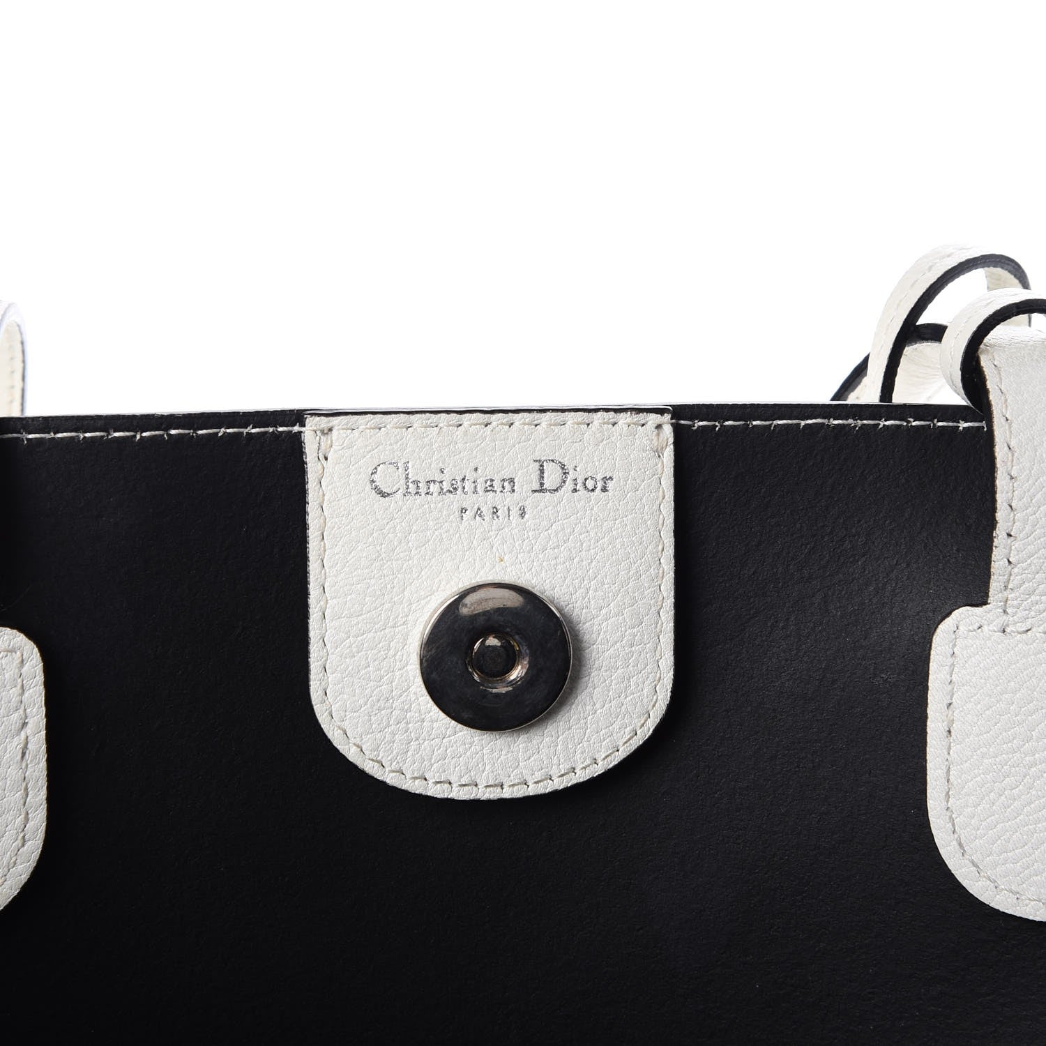 Christian Dior Grained Calfskin Medium Blossom Tote White 8 of 11