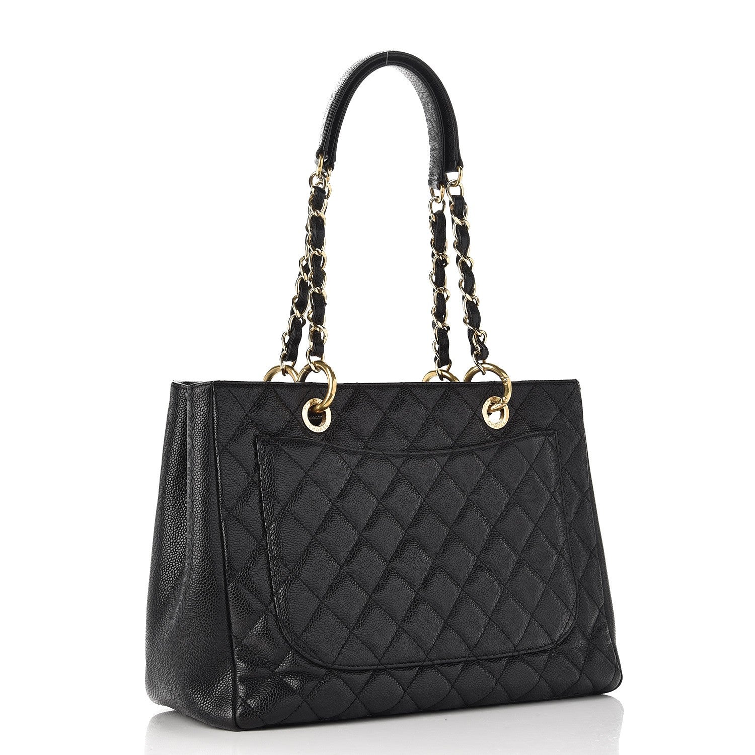 Chanel Caviar Quilted Grand Shopping Tote GST Black 3 of 11