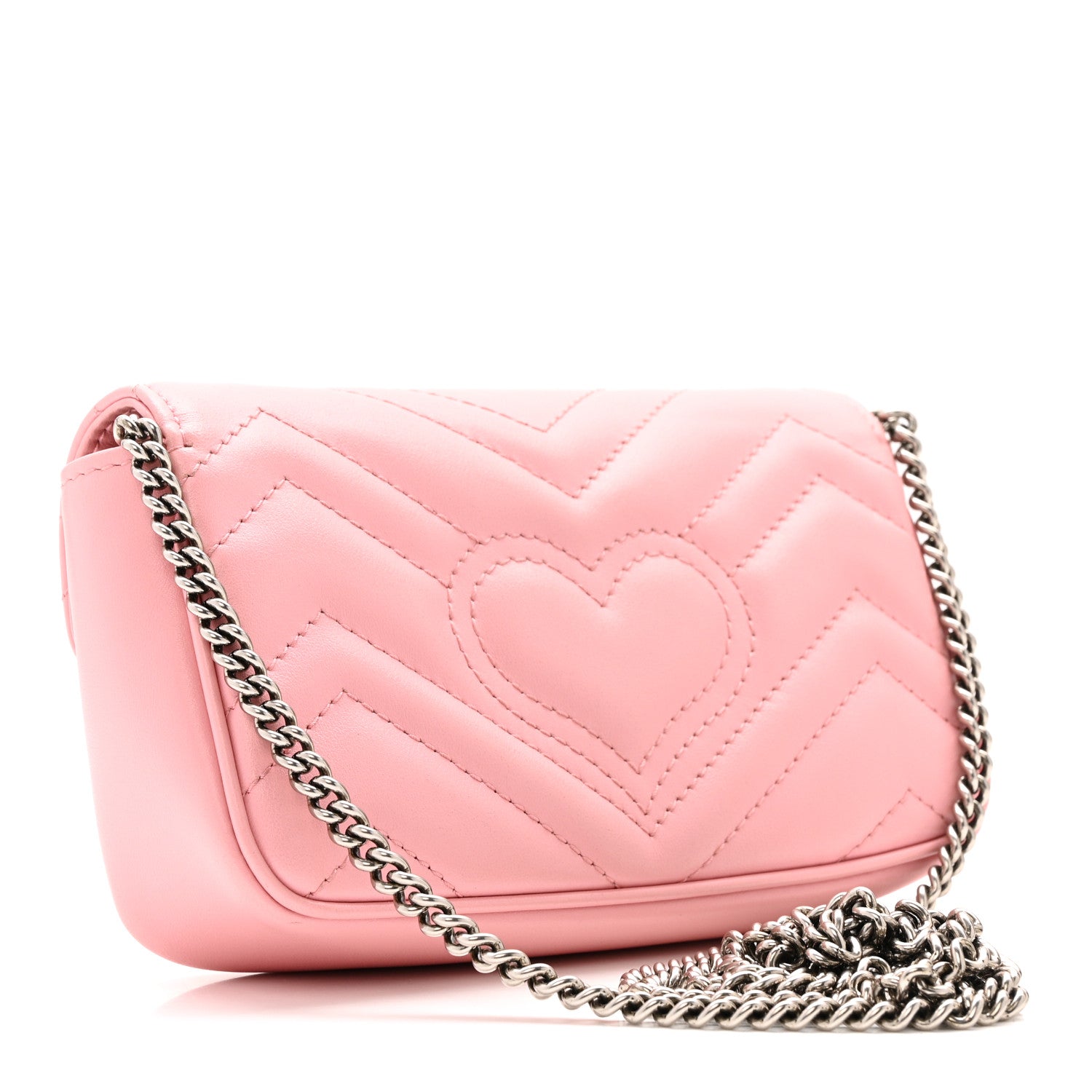 Gucci Calfskin Matelasse Super Mini GG Marmont Shoulder Bag Wild Rose Wild Rose 4 of 15