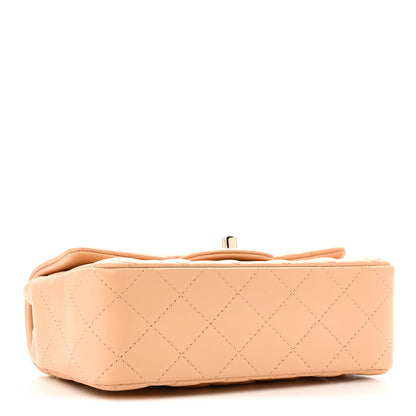 Chanel Lambskin Quilted Mini Rectangular Flap Beige 4 of 11
