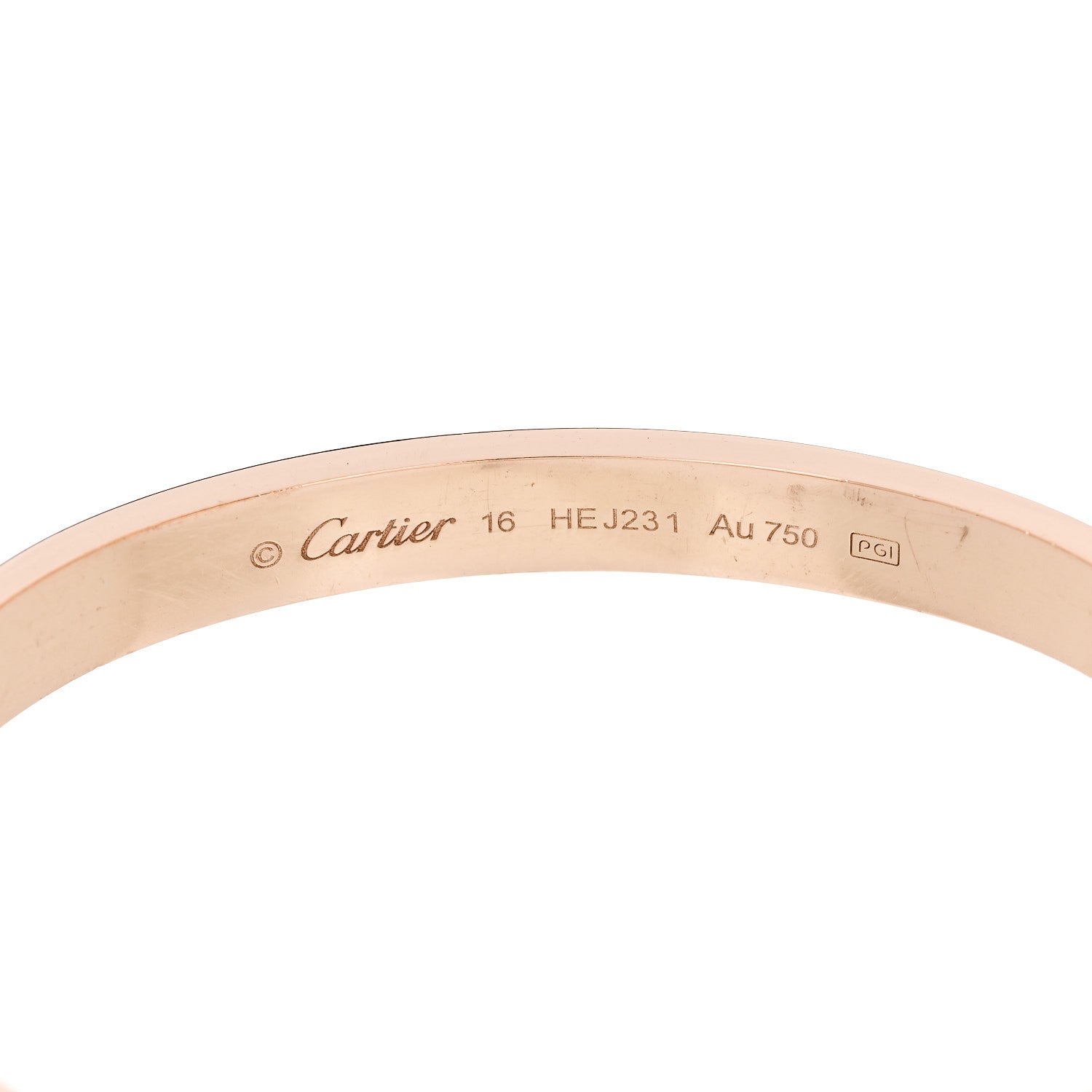 Cartier 18K Pink Gold LOVE Bracelet 16 5 of 7