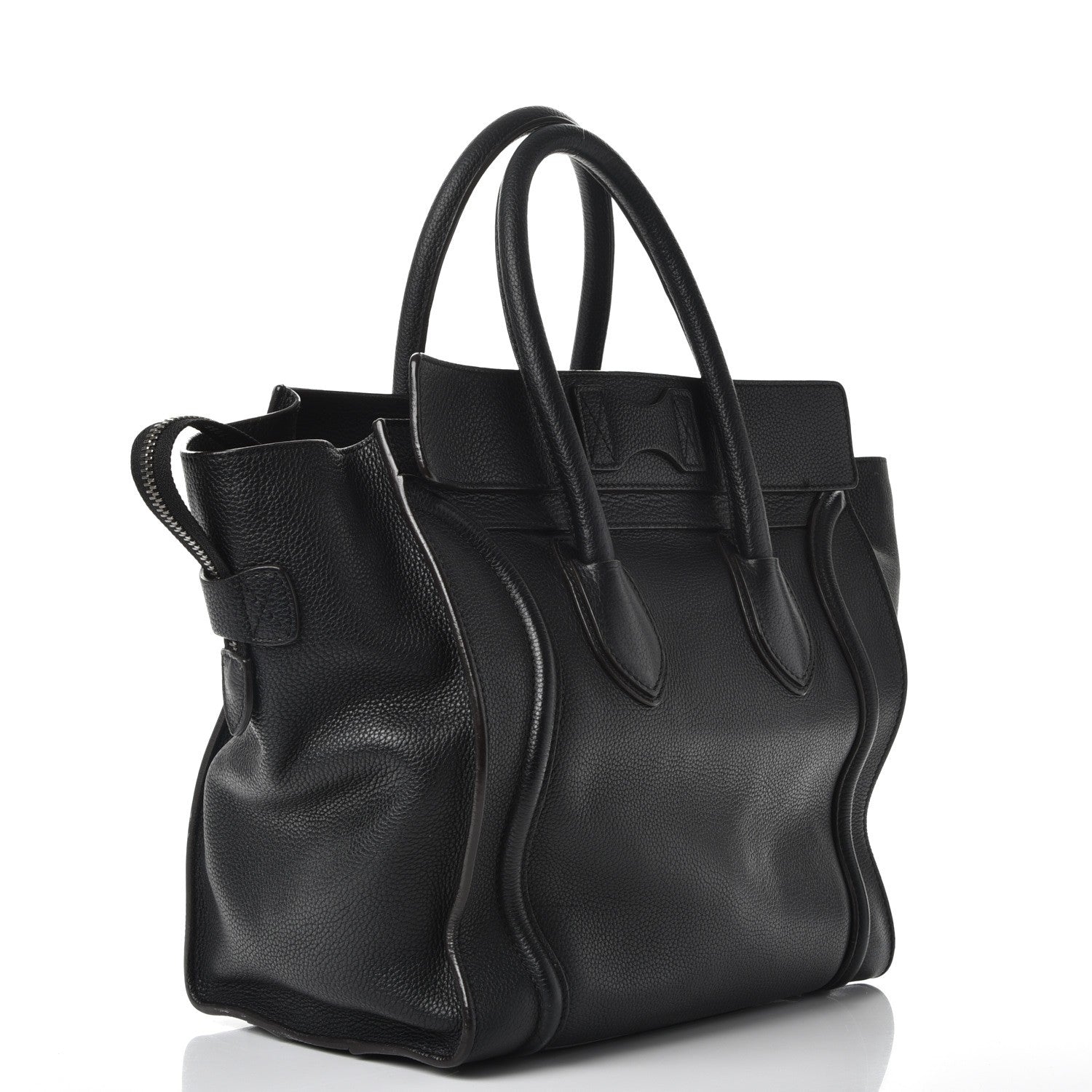Celine Drummed Calfskin Mini Luggage Black 3 of 14