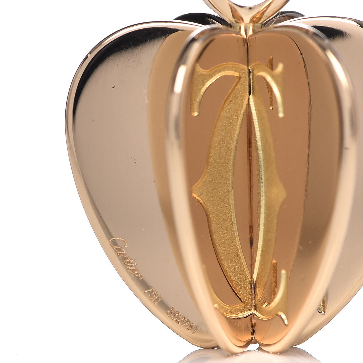 Cartier 18K Yellow Gold Apple Pendant 4 of 4