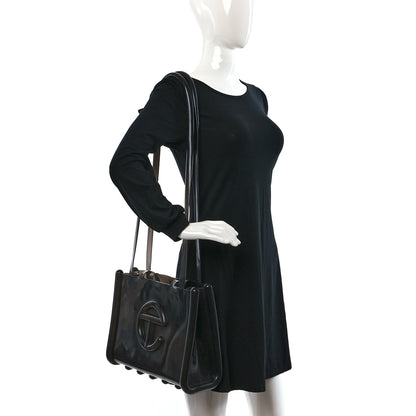 Telfar x MELISSA Jelly Medium Shopping Bag Clear Black 2 of 8