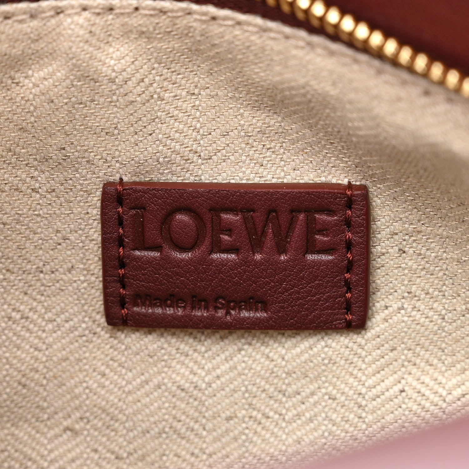 Loewe Soft Grained Calfskin Small Puzzle Edge Bag Dark Burgundy 6 of 10