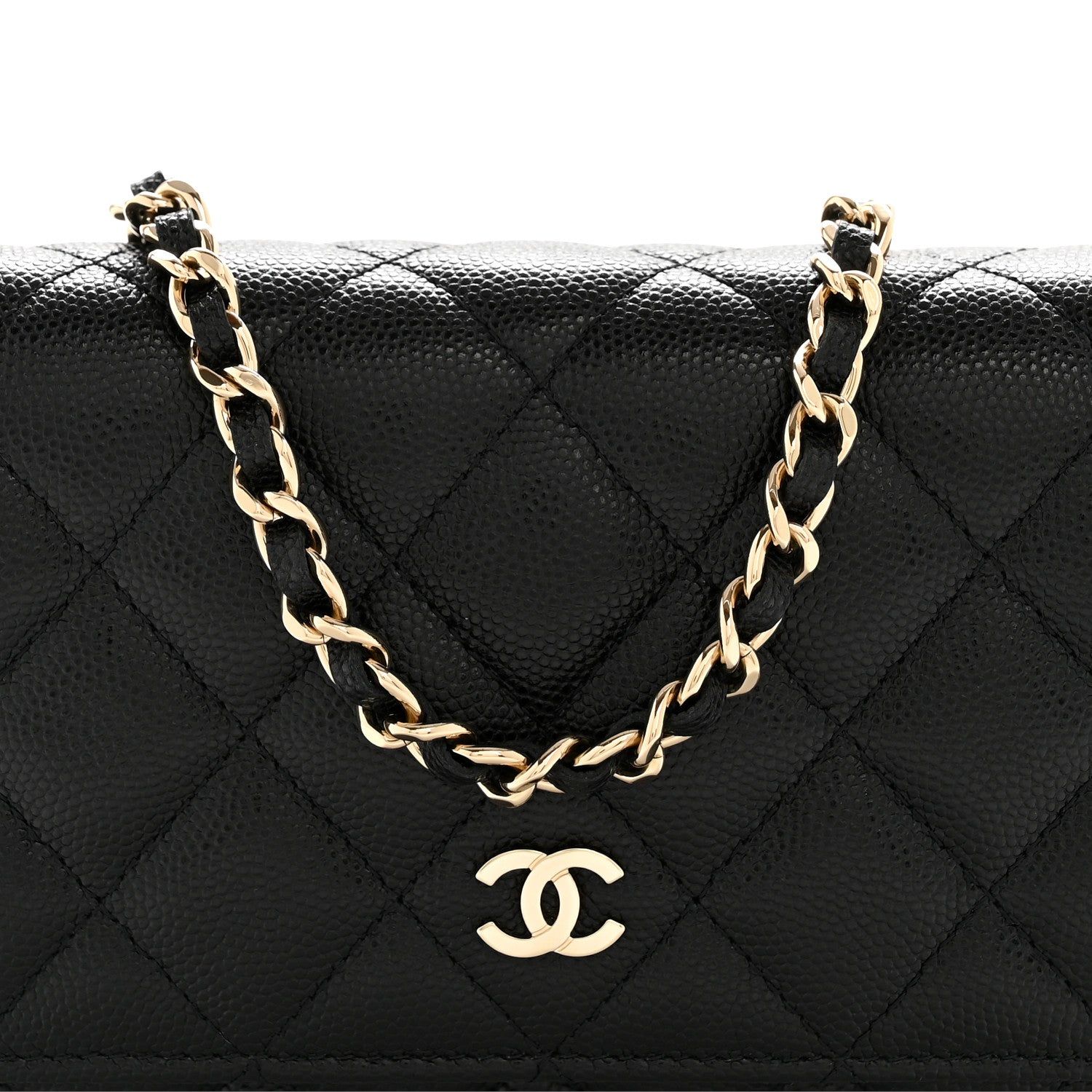 Chanel Caviar Quilted Mini Wallet On Chain WOC Black 8 of 11