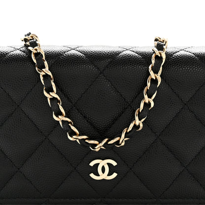 Chanel Caviar Quilted Mini Wallet On Chain WOC Black 8 of 11