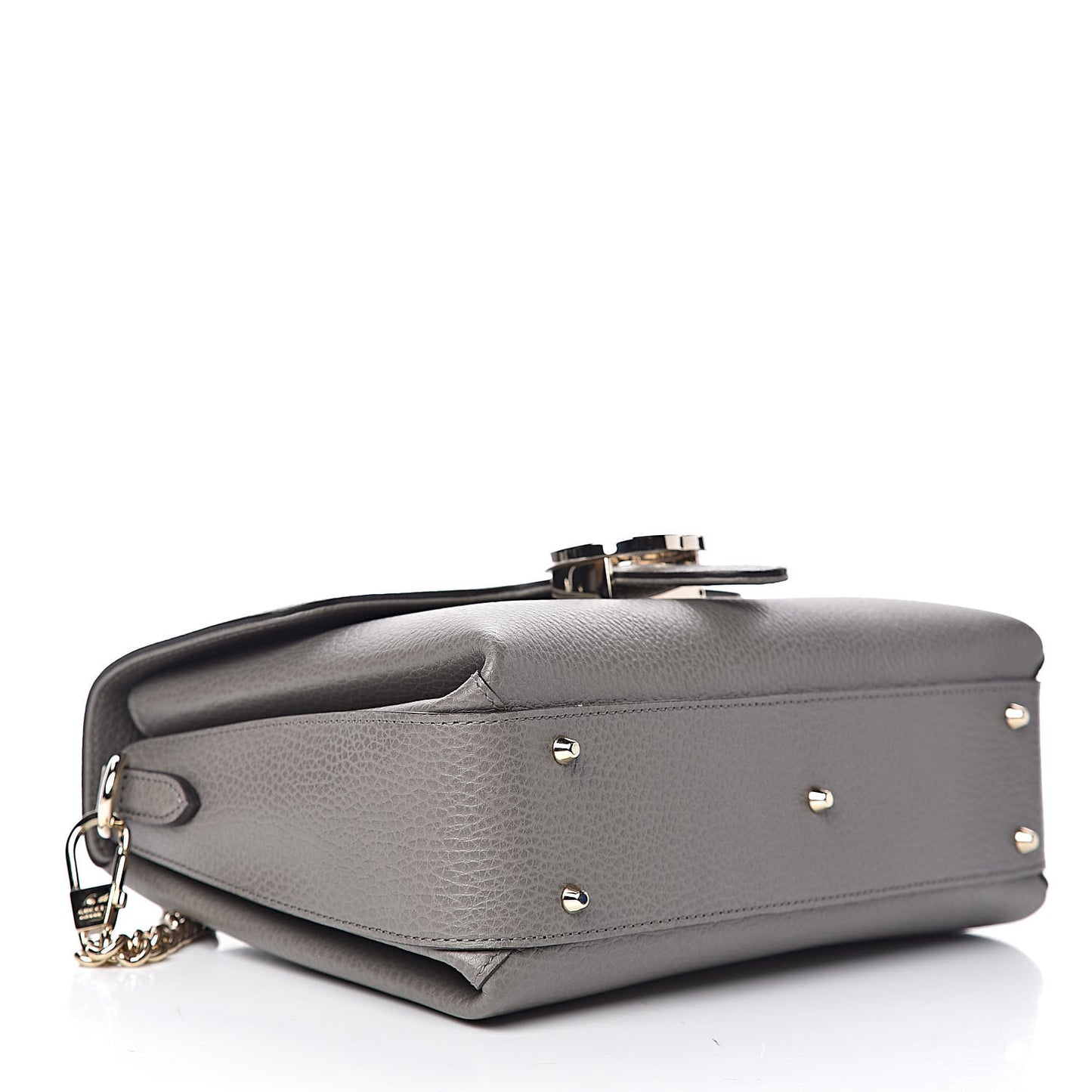 Dollar Calfskin Interlocking G Top Handle Shoulder Bag Loess