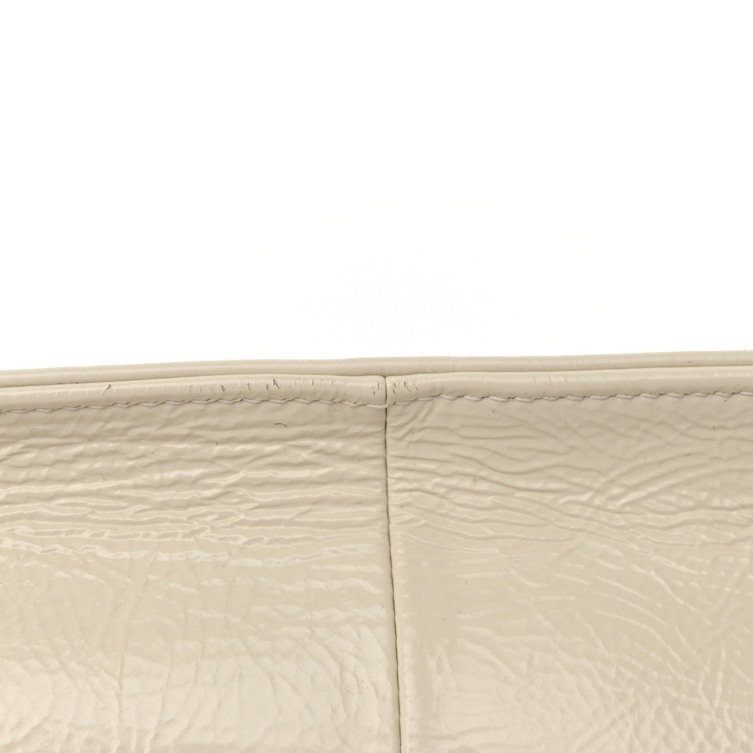 Chanel Shiny Aged Calfskin Shopping Bag White 18 of 19
