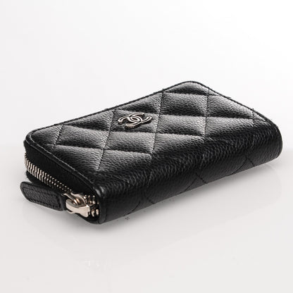 Chanel Caviar Quilted Zip Coin Purse Black 4 of 7