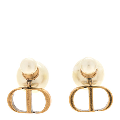 Christian Dior Pearl Mise En Dior CD Tribal Earrings 1 of 4