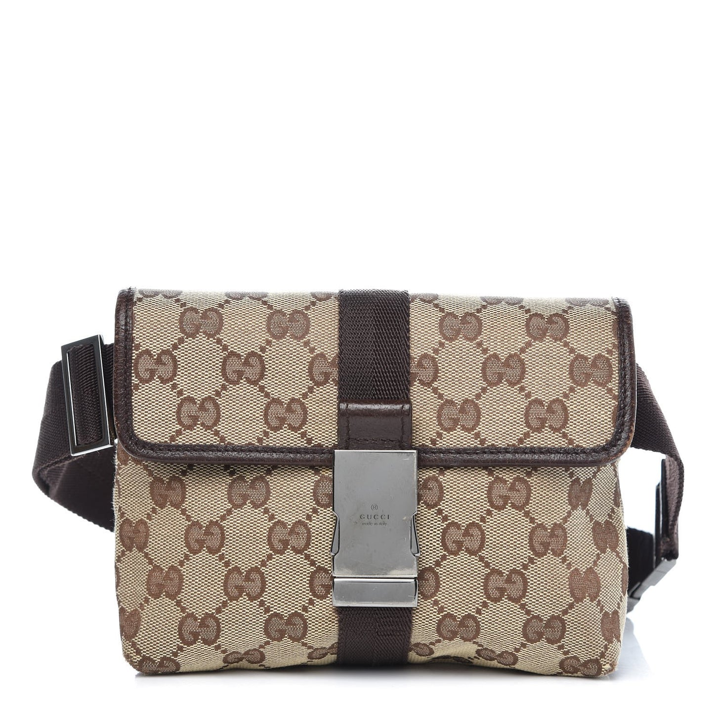 Monogram Waist Pouch Bag Dark Brown
