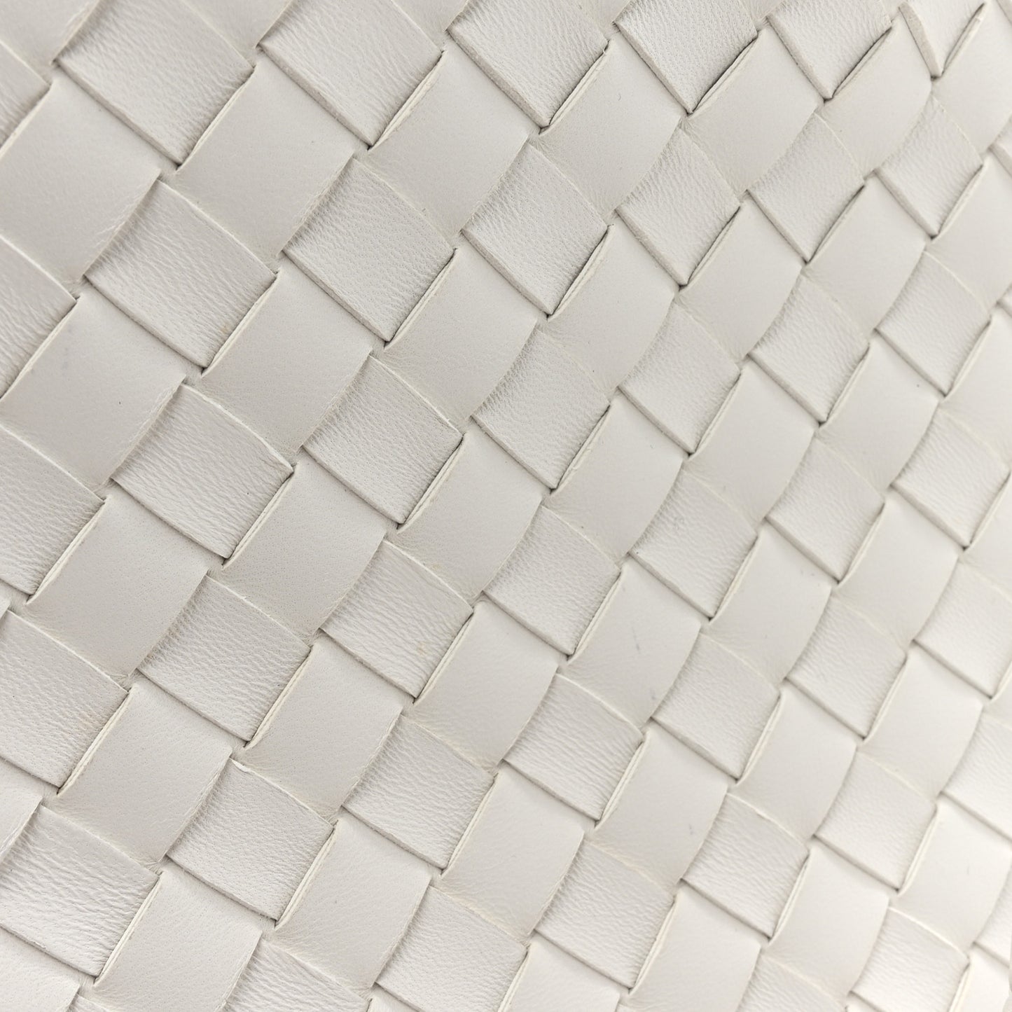 Nappa Intrecciato Small East West Andiamo Shoulder Bag White