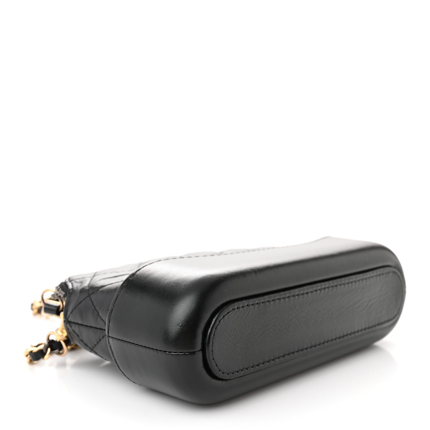 Chanel Aged Calfskin Quilted Small Gabrielle Clutch With Chain Black 4 of 14