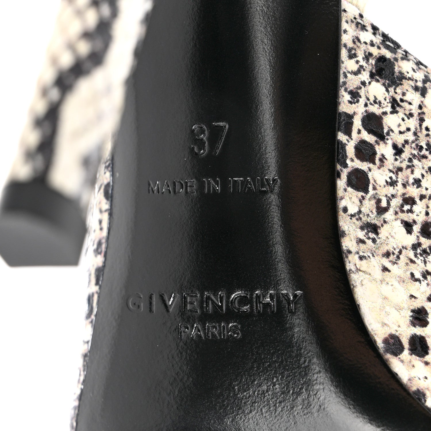 Givenchy Snakeskin Embossed Thong-Strap Sandals Mules 37 White 8 of 9