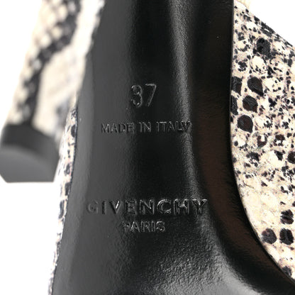 Givenchy Snakeskin Embossed Thong-Strap Sandals Mules 37 White 8 of 9