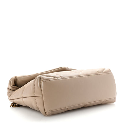 Saint Laurent Lambskin Quilted Toy Loulou Puffer Monogram Chain Satchel Nude Powder 4 of 11