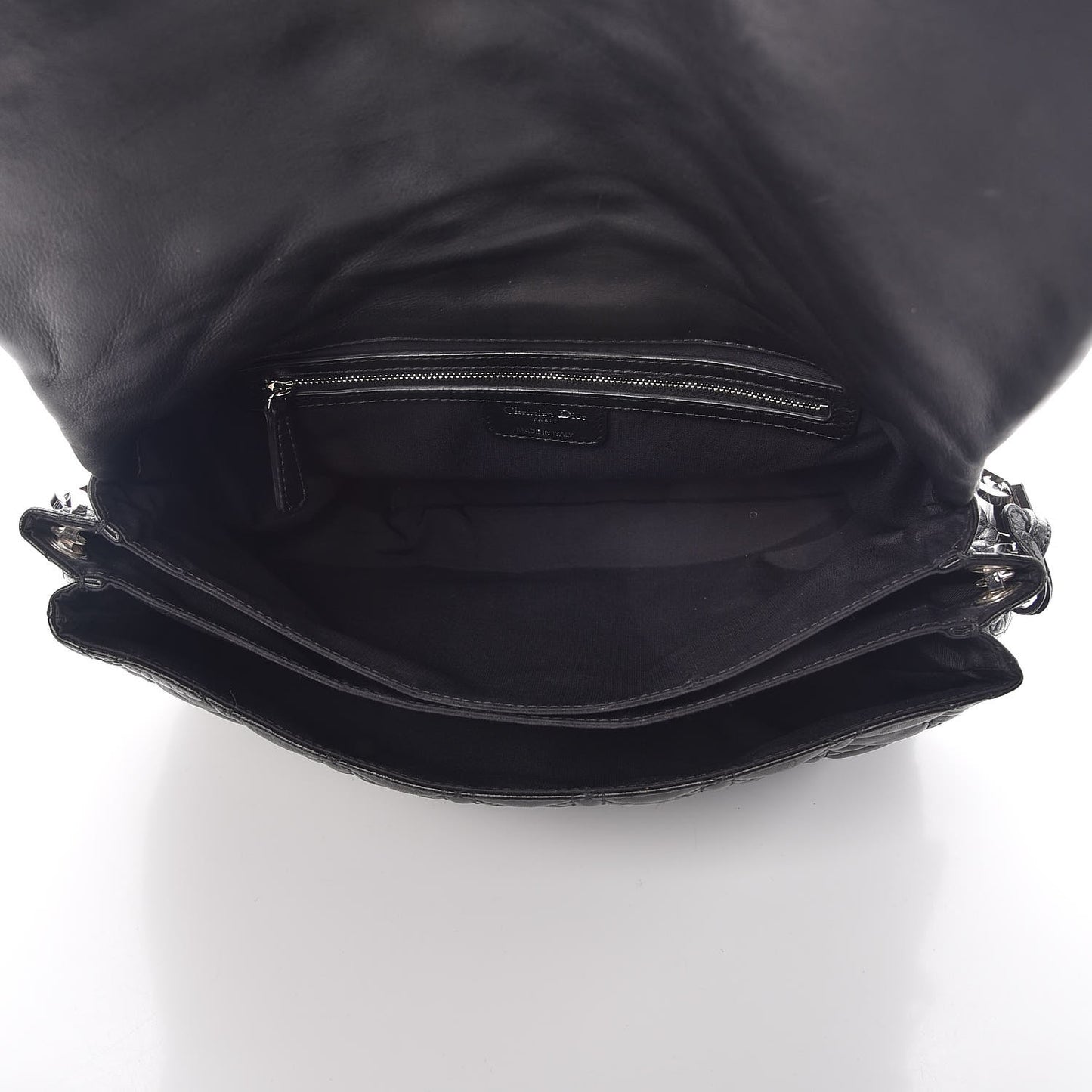 Lambskin Cannage Large New Lock Flap Black