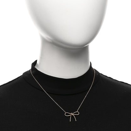Tiffany 18K Yellow Gold Twist Bow Pendant Necklace 2 of 4