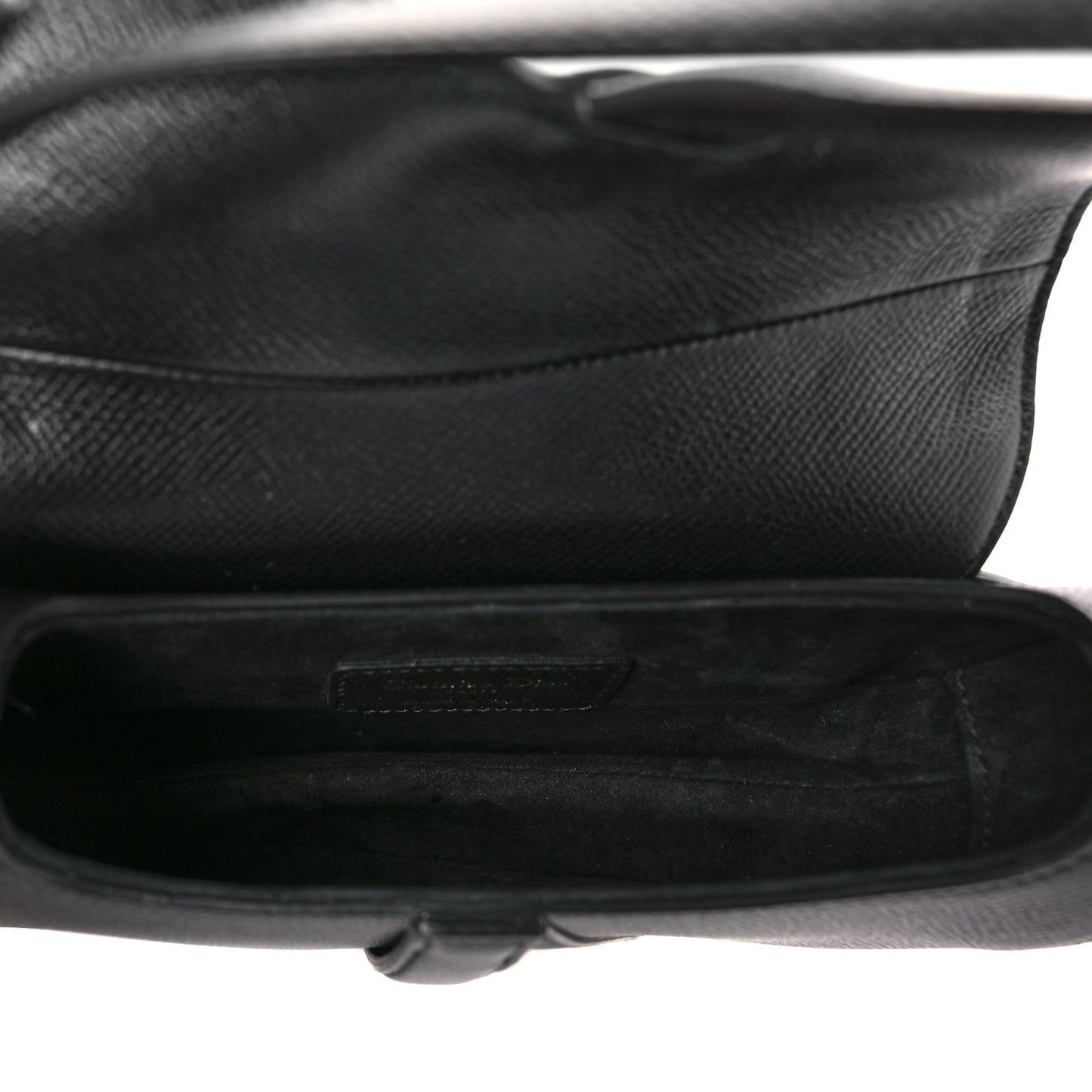 Calfskin Mini Saddle Bag Black
