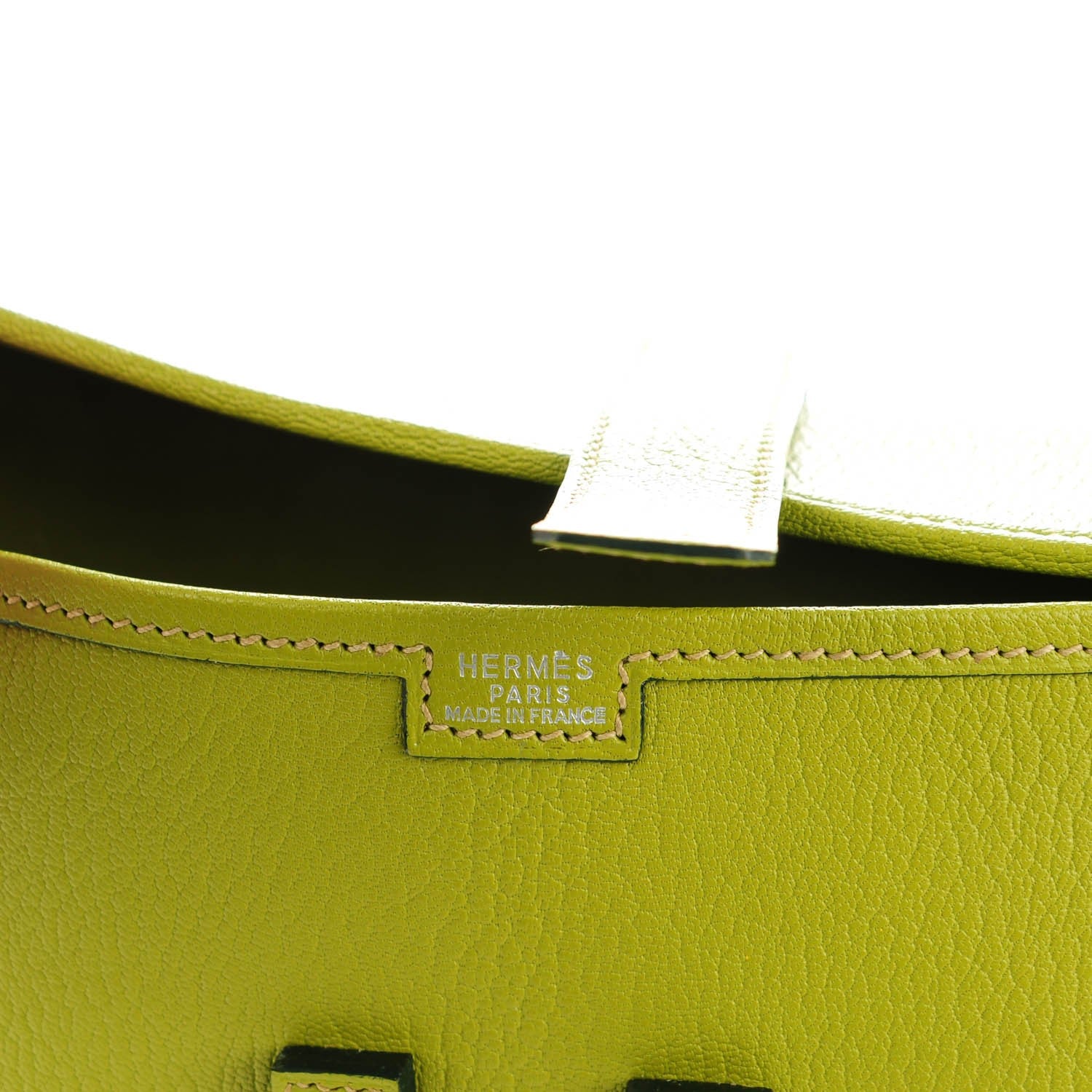 Hermes Chevre de Coromandel Jige 29 Clutch Vert Anis 6 of 8