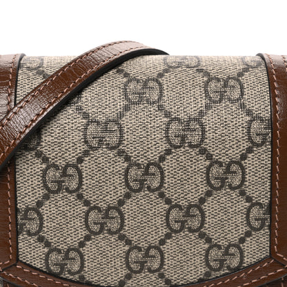 Gucci GG Supreme Monogram Mini Horsebit 1955 Crossbody Bag Beige Brown Sugar 7 of 10
